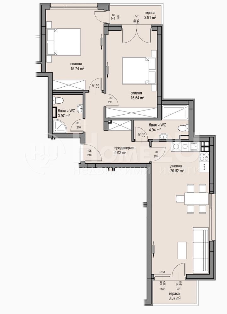 Продава 3-СТАЕН, гр. София, Малинова долина, снимка 2 - Апартаменти - 53321681
