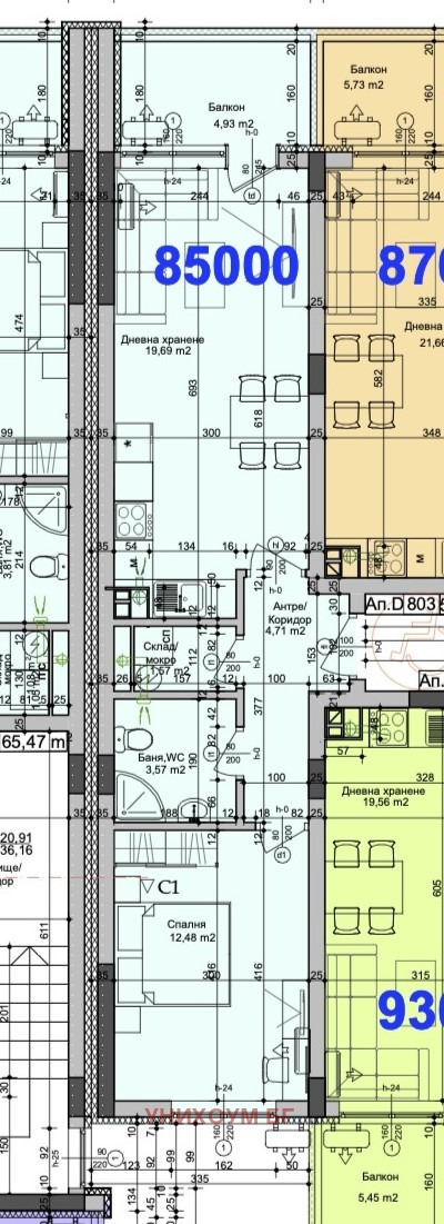 Продава  2-стаен град Бургас , Изгрев , 65 кв.м | 56154903