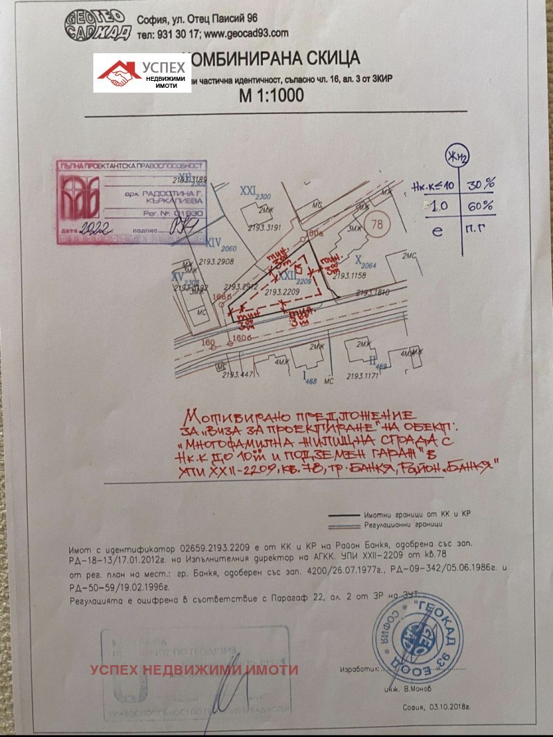 Продава ПАРЦЕЛ, гр. София, гр. Банкя, снимка 2 - Парцели - 53147544