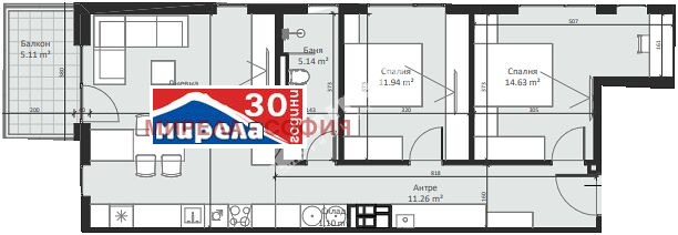 Продава 3-СТАЕН, гр. София, Малинова долина