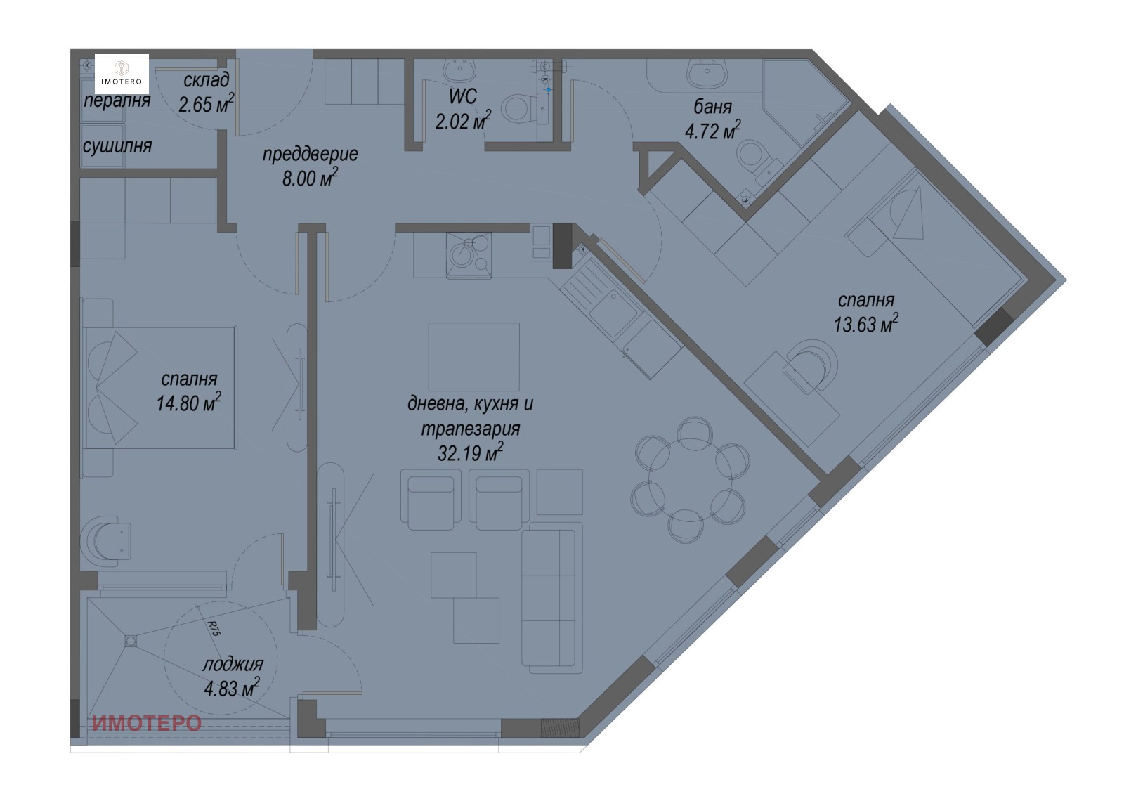 Продава 3-СТАЕН, гр. София, Малинова долина, снимка 2 - Апартаменти - 55262596