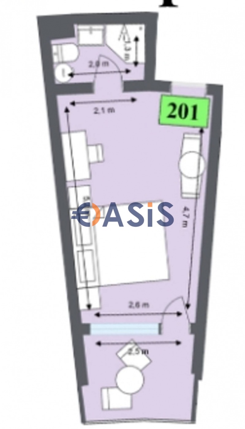 Продава 1-СТАЕН, гр. Обзор, област Бургас, снимка 4 - Апартаменти - 53118475