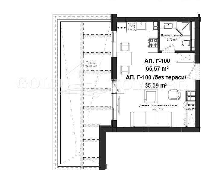 Продава 1-СТАЕН, гр. Пловдив, Гагарин, снимка 4 - Апартаменти - 55588078