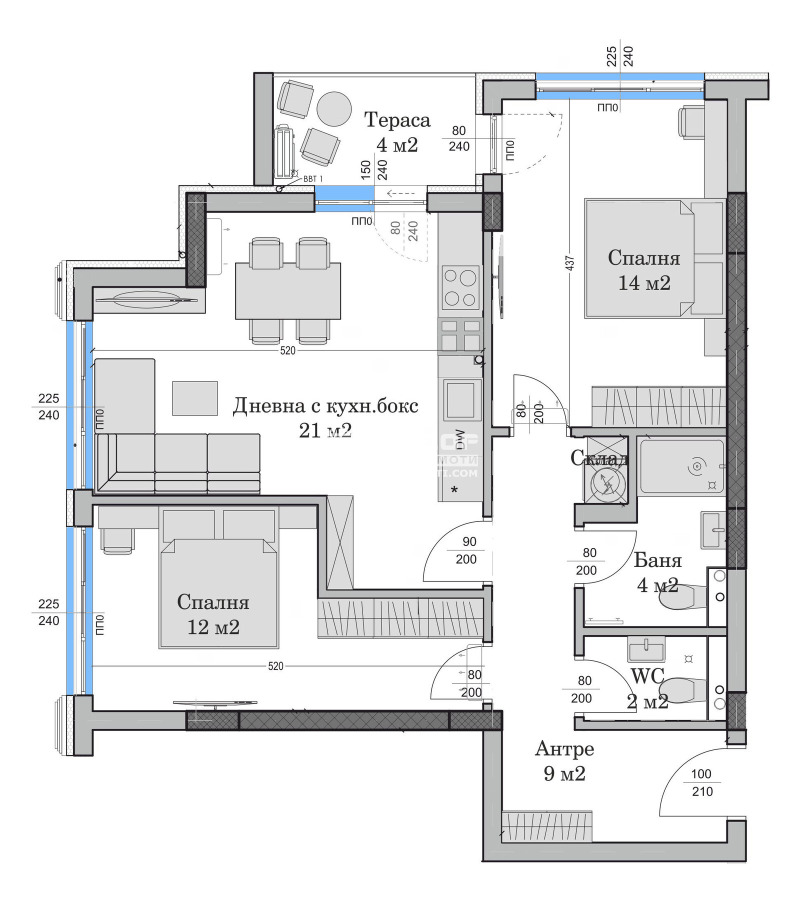 Продава  3-стаен град Пловдив , Христо Смирненски , 92 кв.м | 47640391 - изображение [2]