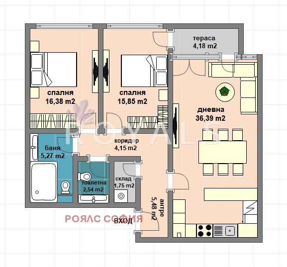 Продава 3-СТАЕН, гр. София, Зона Б-18, снимка 2 - Aпартаменти - 48276570