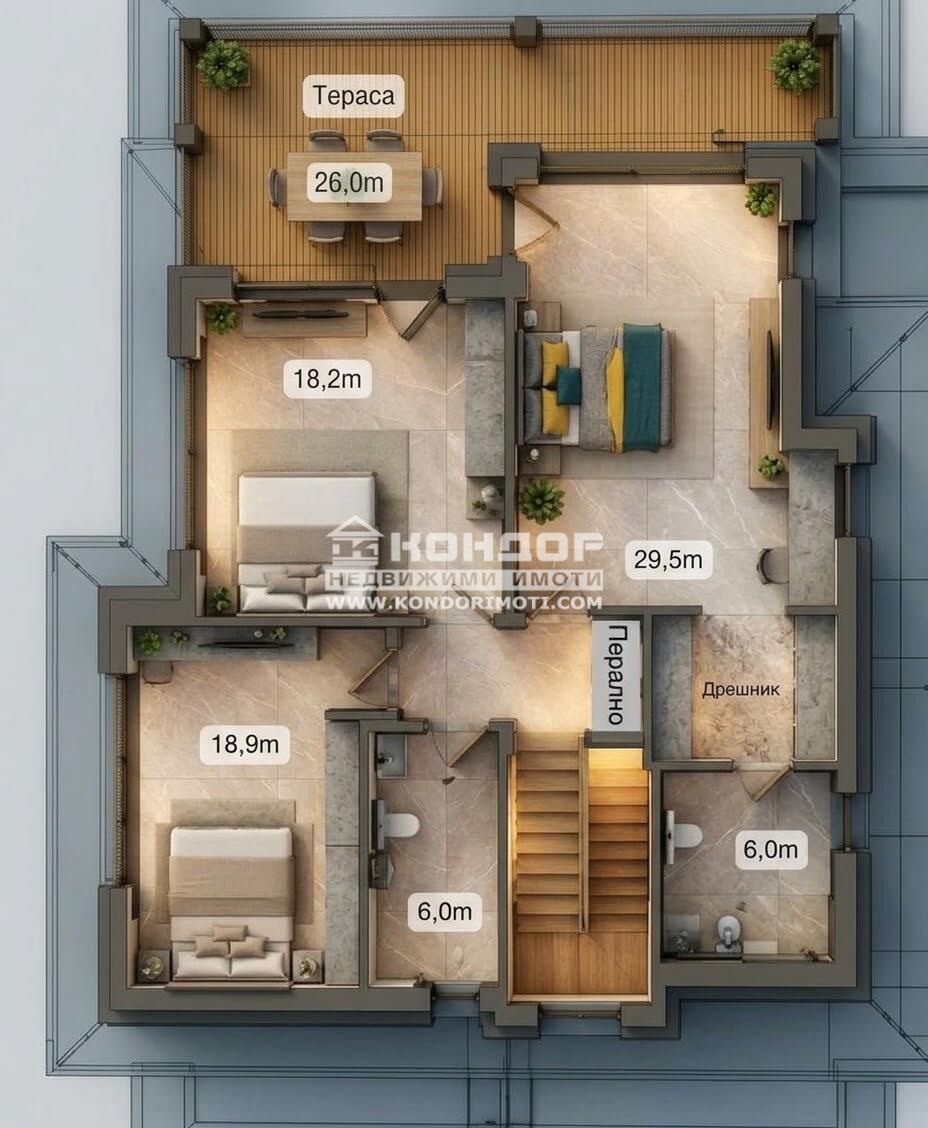 Продава КЪЩА, с. Марково, област Пловдив, снимка 3 - Къщи - 56309863