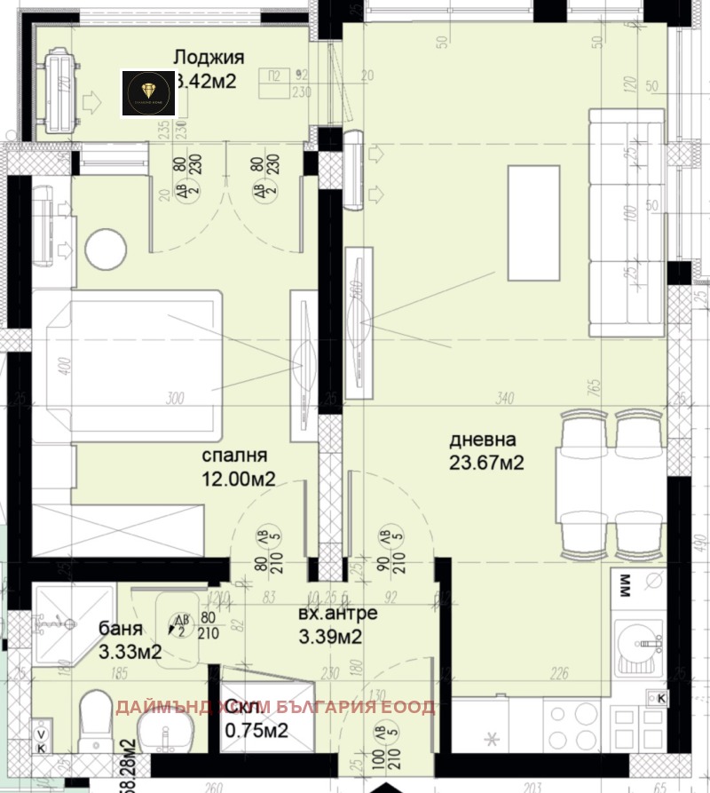 Na prodej  1 ložnice Plovdiv , Christo Smirnenski , 65 m2 | 13981347 - obraz [13]