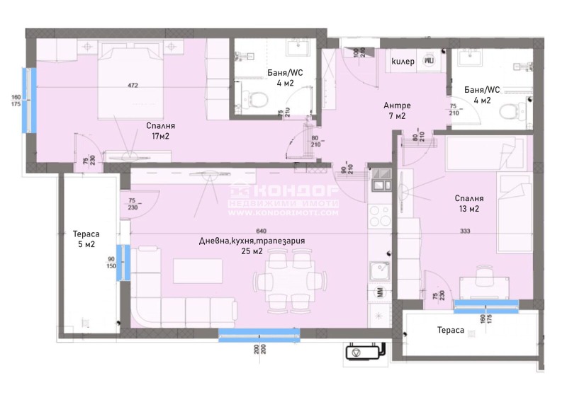 À venda  2 quartos Plovdiv , Karchiiaka , 104 m² | 18806482 - imagem [2]