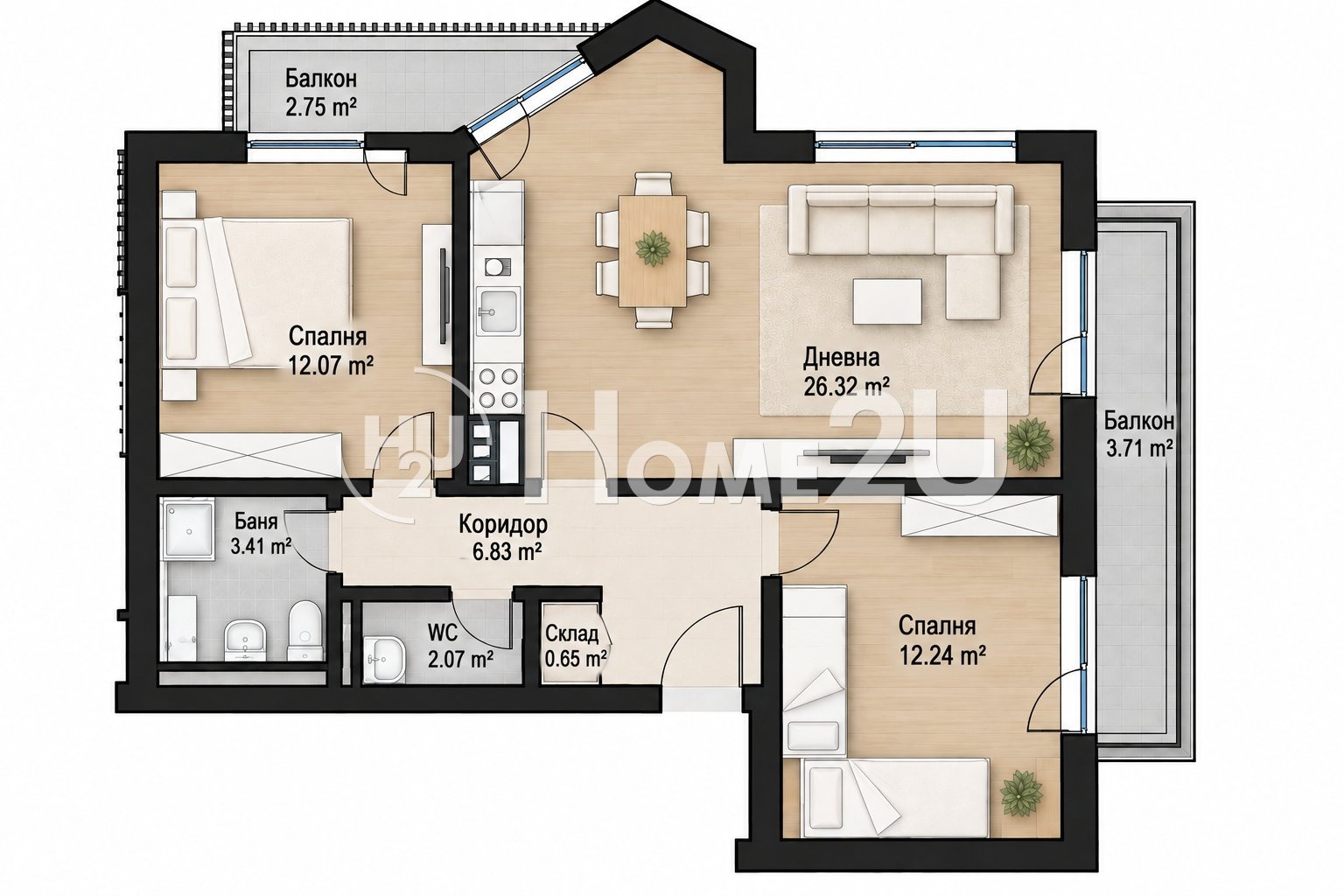 Продава 3-СТАЕН, гр. София, Банишора, снимка 2 - Апартаменти - 56226092