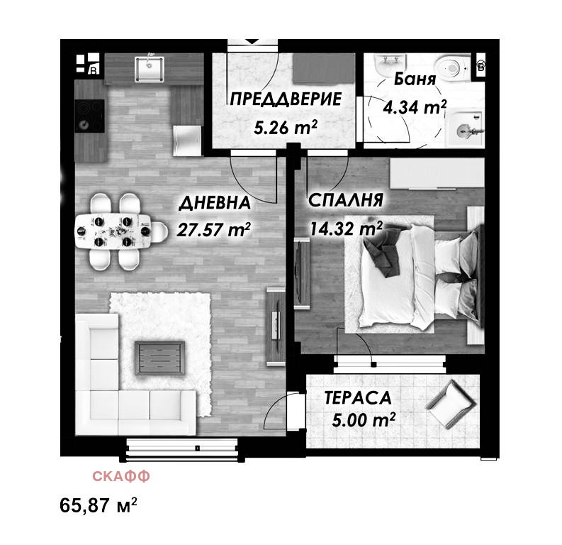 Продава 2-СТАЕН, гр. Пловдив, Беломорски, снимка 6 - Апартаменти - 56274132