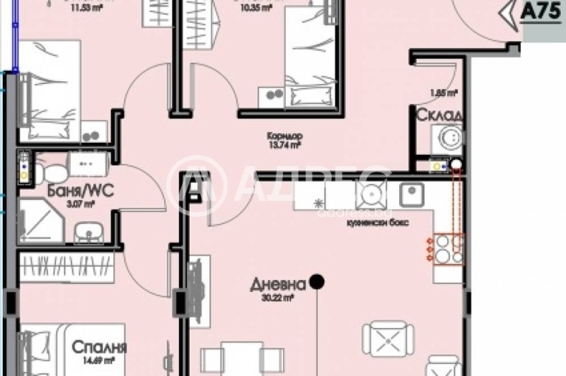 Продава МНОГОСТАЕН, гр. Бургас, област Бургас, снимка 2 - Апартаменти - 53152062