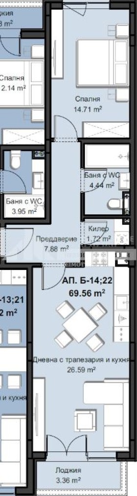 For Sale  1 bedroom Plovdiv , Hristo Smirnenski , 87 sq.m | 13666267 - image [2]