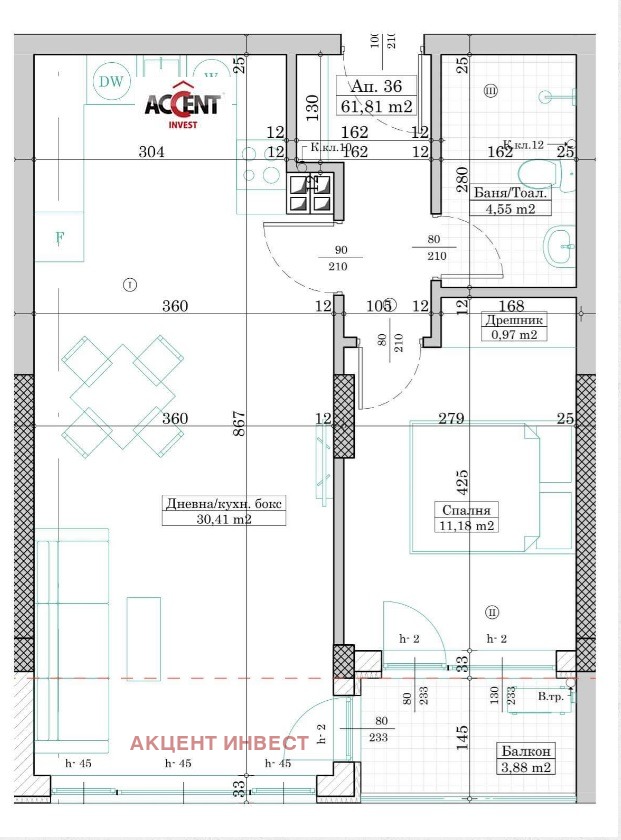 Продава  2-стаен град Варна , Левски 1 , 72 кв.м | 32166878 - изображение [2]