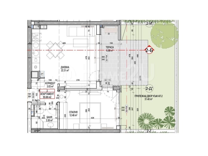 Продава 2-СТАЕН, гр. София, Бъкстон