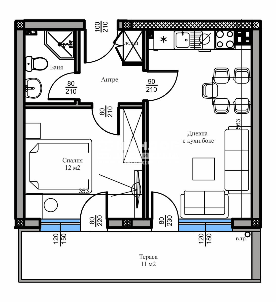 Продава 2-СТАЕН, гр. Пловдив, Беломорски, снимка 3 - Апартаменти - 53883766