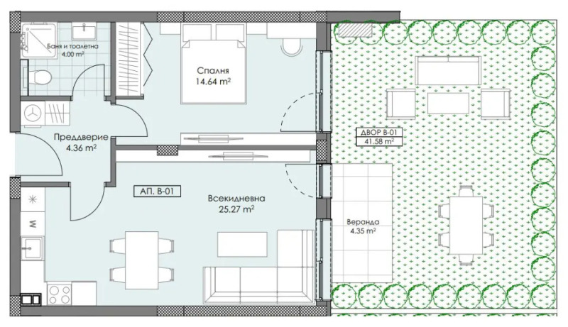 Satılık  1 yatak odası Plovdiv , Ostromila , 64 metrekare | 27321997