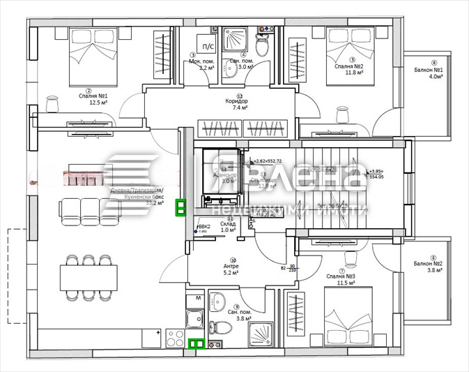 Продава 4-СТАЕН, гр. София, Разсадника, снимка 11 - Апартаменти - 55892168