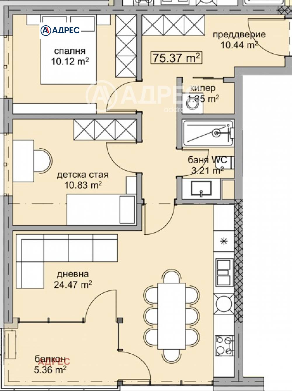 Продава 3-СТАЕН, гр. Варна, м-т Долна Трака, снимка 3 - Апартаменти - 55103400