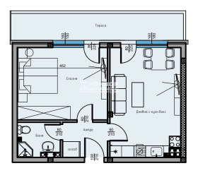 1 slaapkamer Ostromila, Plovdiv 3