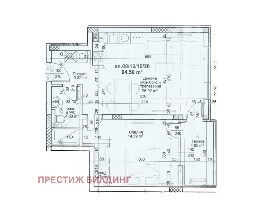 Продава 2-СТАЕН, гр. София, Зона Б-19, снимка 3 - Апартаменти - 54757192