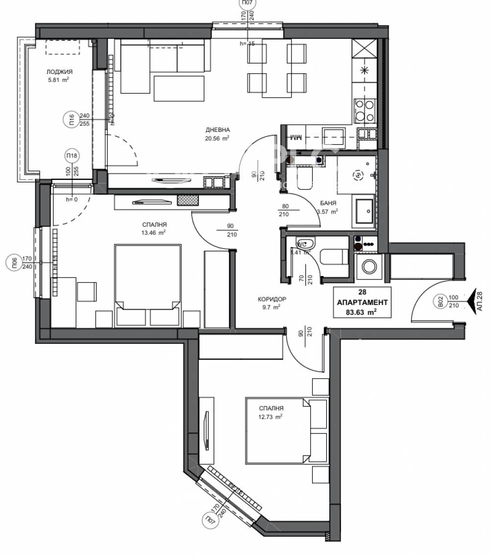 Продава 3-СТАЕН, гр. София, Обеля 2, снимка 4 - Апартаменти - 54602671