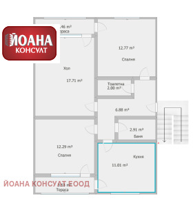 2 bedroom 9-ti kvartal, Pleven 1