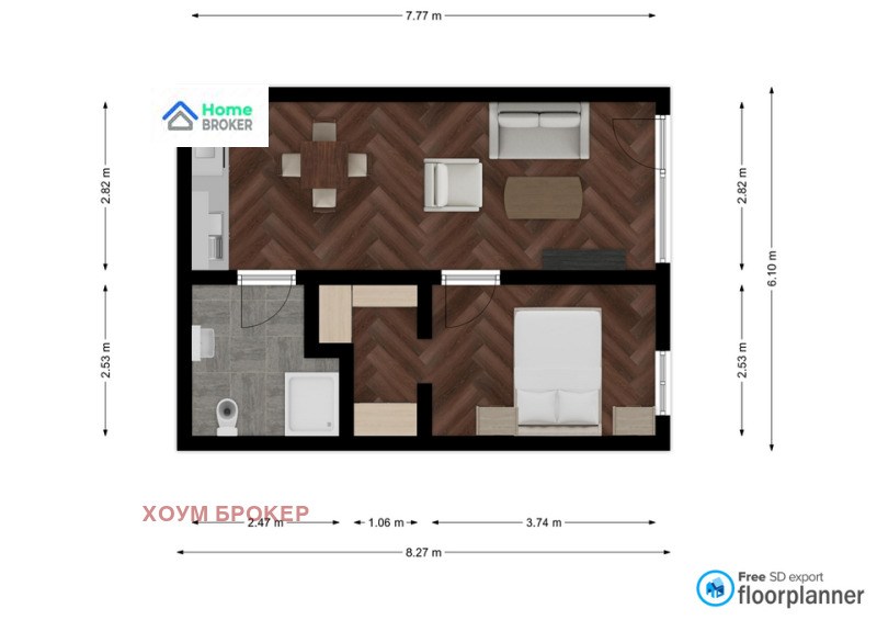 Продава 2-СТАЕН в град София, Иван Вазов - 47 кв.м / 133 990 € » 262 061.66 лв., ХОУМ БРОКЕР