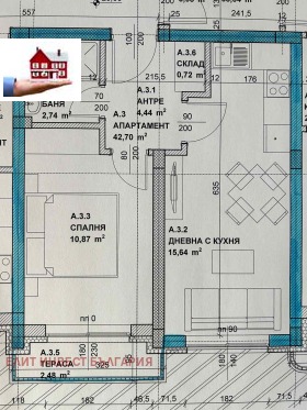 1 спаваћа соба Крастова вада, Софија 1