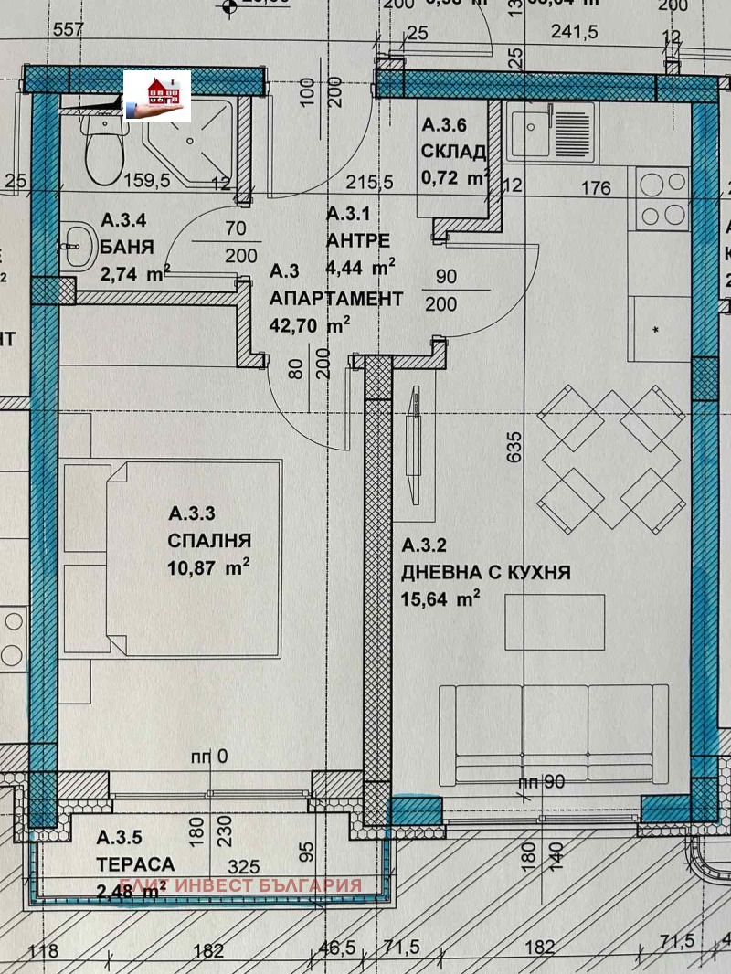 En venta  1 dormitorio Sofia , Krastova vada , 51 metros cuadrados | 86680115