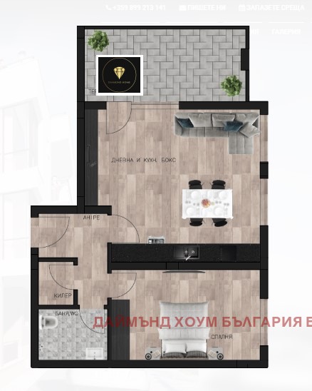 Til salgs  1 soverom Plovdiv , Ostromila , 87 kvm | 41473105 - bilde [2]