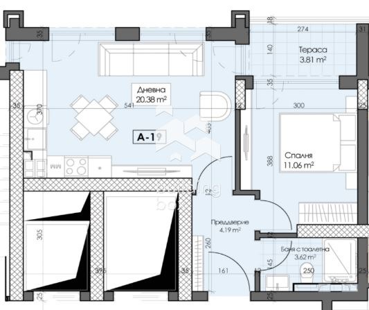 Продава 2-СТАЕН, гр. Пловдив, Гагарин, снимка 5 - Апартаменти - 54202672