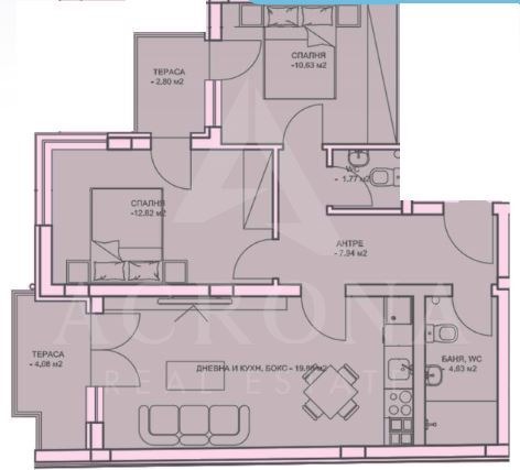 In vendita  2 camere da letto Plovdiv , Tsentar , 103 mq | 43865252
