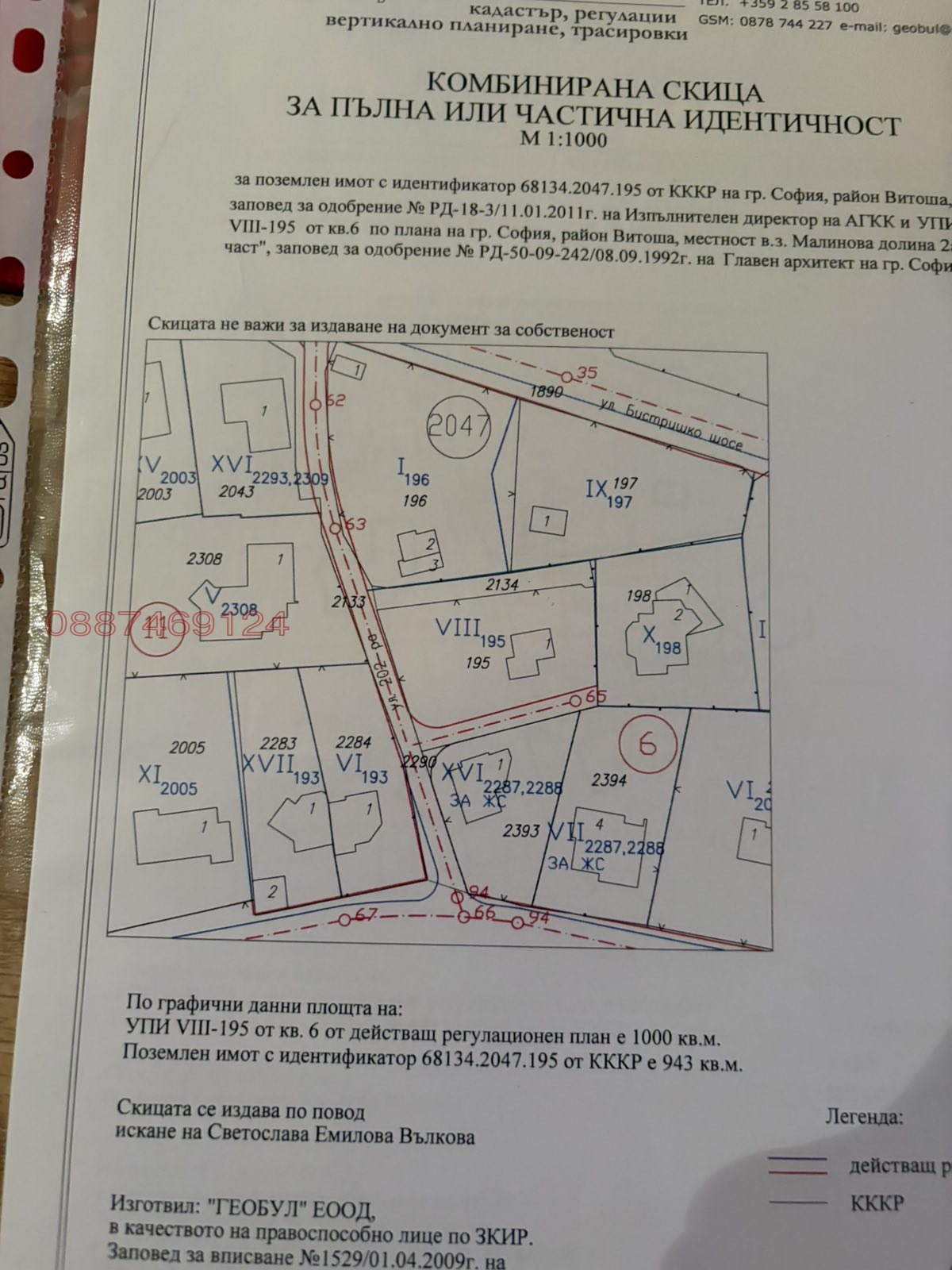 Продава ПАРЦЕЛ, гр. София, Витоша, снимка 2 - Парцели - 55645296