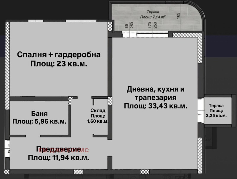 Продаја  1 спаваћа соба Софија , Центар , 115 м2 | 56495989