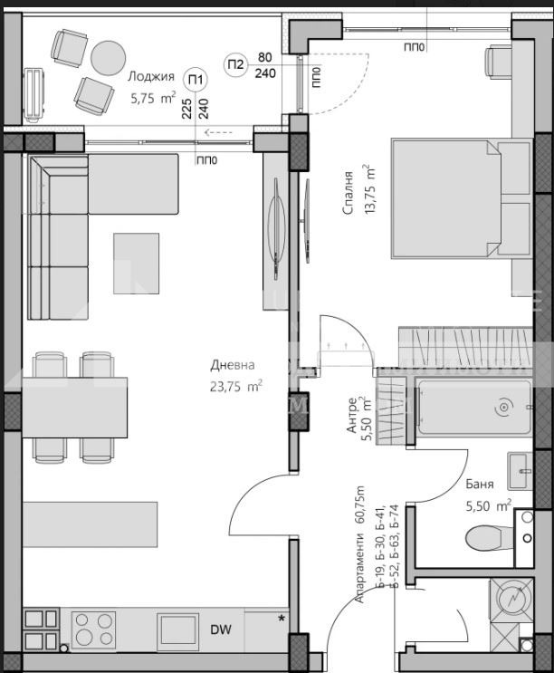 Till salu  1 sovrum Plovdiv , Hristo Smirnenski , 92 kvm | 60366086 - bild [2]