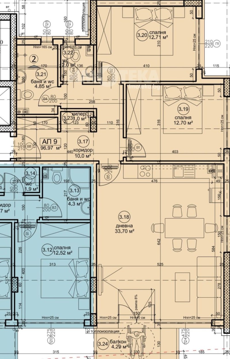 Продается  2 спальни Варна , Бриз , 109 кв.м | 51006970 - изображение [8]