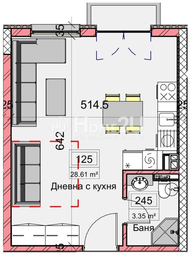 Продава 1-СТАЕН, гр. Варна, Кайсиева градина, снимка 4 - Апартаменти - 53897817