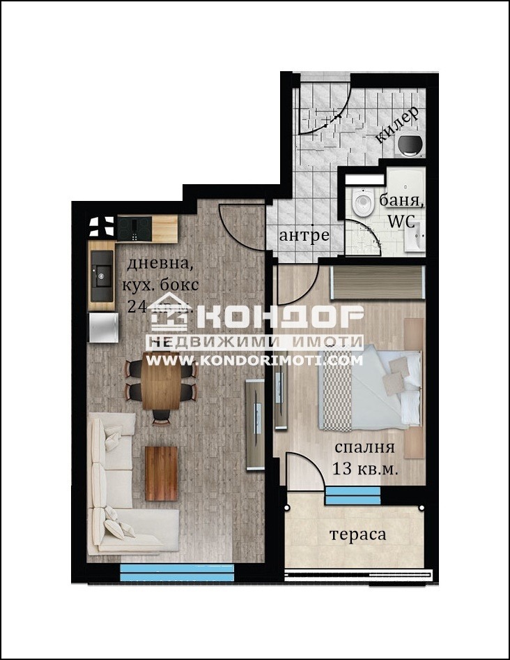 Te koop  1 slaapkamer Plovdiv , Karsjijaka , 67 m² | 33292320 - afbeelding [6]