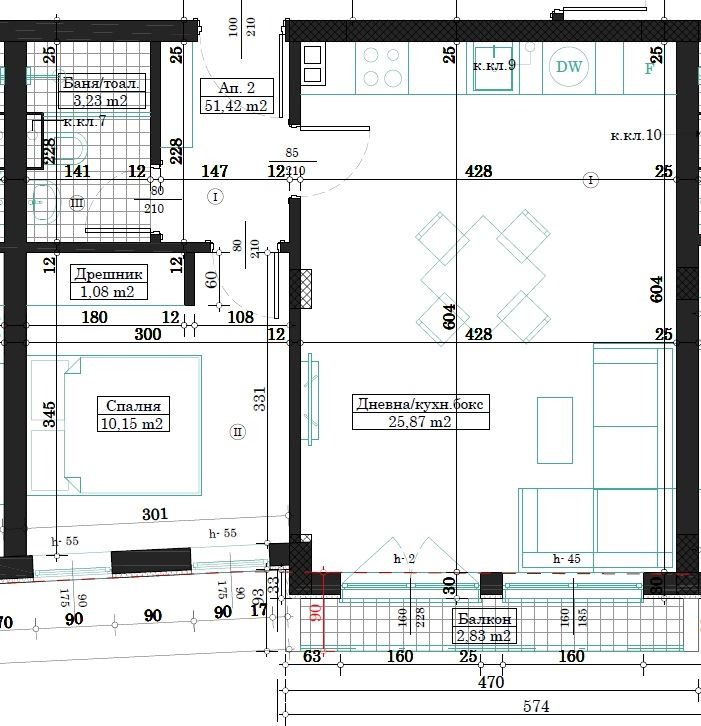 Till salu  1 sovrum Varna , Centar , 57 kvm | 68454664 - bild [5]