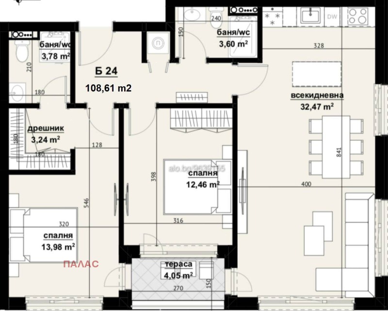 На продаж  2 спальні Бургас , Изгрев , 109 кв.м | 11576705 - зображення [6]