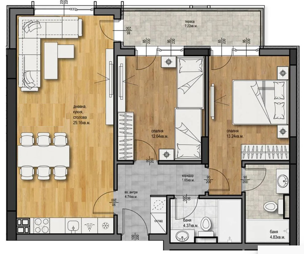 Продава 3-СТАЕН, гр. Пловдив, Христо Смирненски, снимка 2 - Апартаменти - 38997308