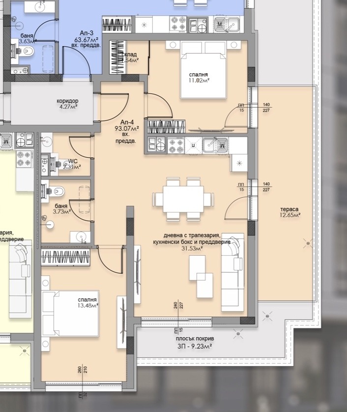 Na sprzedaż  1 sypialnia Sofia , Malinowa dolina , 115 mkw | 26812990 - obraz [4]
