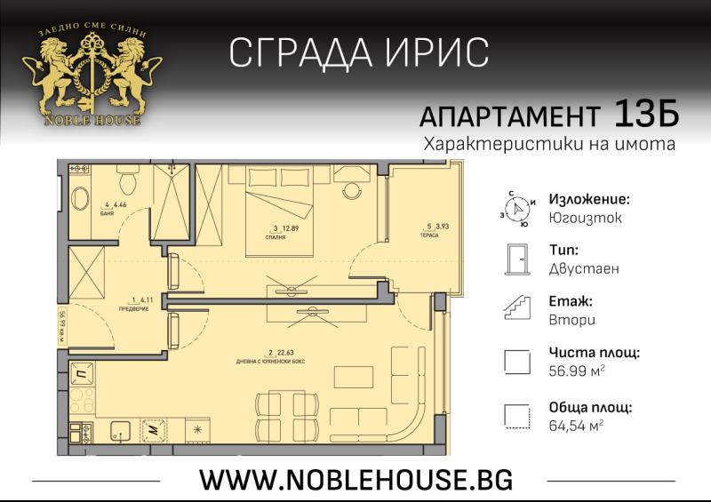 In vendita  1 camera da letto Sofia , Malinova dolina , 65 mq | 51488595 - Immagine [5]