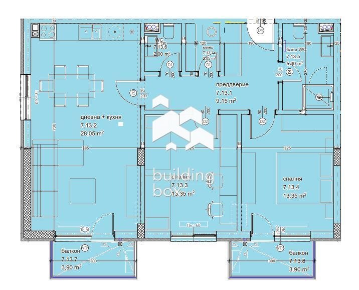Продава 3-СТАЕН, гр. Варна, Кайсиева градина, снимка 2 - Апартаменти - 55784221