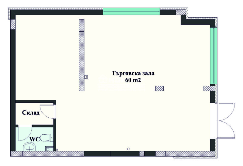 Te koop  Winkel Plovdiv , Christo Smirnenski , 88 m² | 10722020 - afbeelding [3]