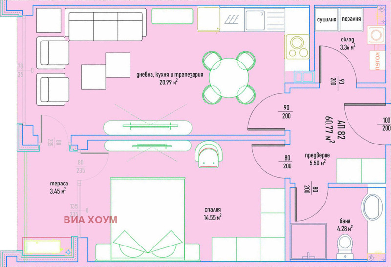 Продава  2-стаен град София , Малинова долина , 69 кв.м | 72516532 - изображение [2]