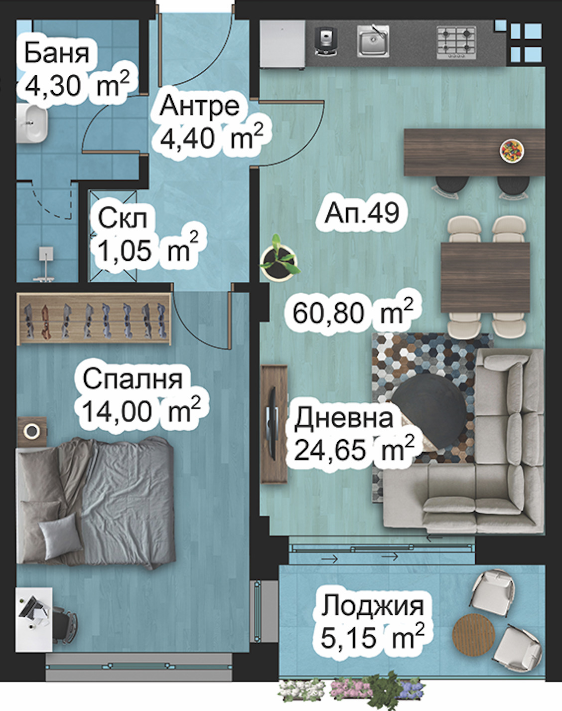 Продава 2-СТАЕН, гр. Пловдив, Западен, снимка 2 - Апартаменти - 53979639
