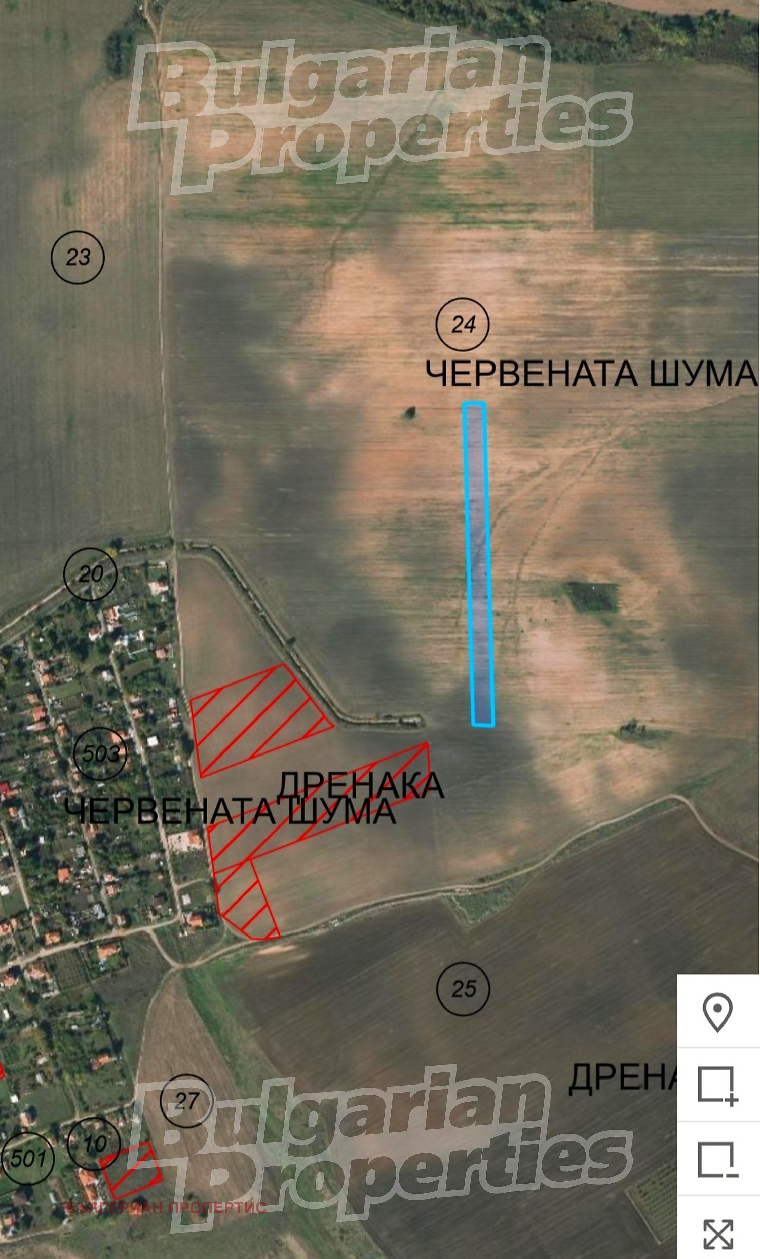 Продава ЗЕМЕДЕЛСКА ЗЕМЯ, с. Константиново, област Бургас