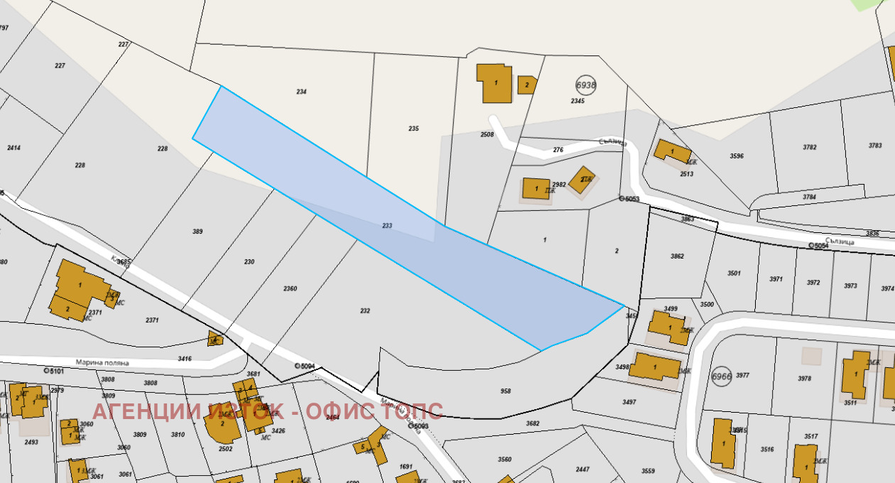 Продава ПАРЦЕЛ, гр. София, с. Бистрица, снимка 2 - Парцели - 51719530