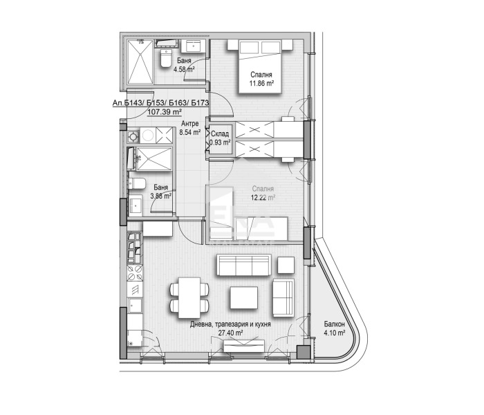 Продава 3-СТАЕН, гр. София, Витоша, снимка 3 - Апартаменти - 55971391